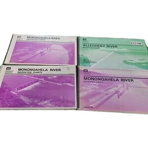 ALLEGHENY & MONONGAHELA RIVER NAVIGATION CHARTS 95 96 97 00